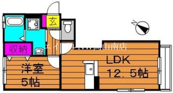 間取図 宇野線<宇野みなと線>/備前西市駅 徒歩8分 2階 築19年