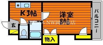 間取図 宇野線<宇野みなと線>/備前西市駅 徒歩26分 2階 築34年