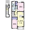 宇野線<宇野みなと線>/八浜駅 徒歩98分 2階 築16年 2LDKの間取り