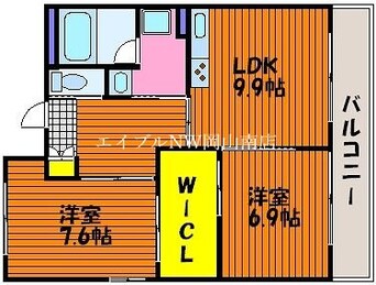 間取図 山陽本線（中国）/北長瀬駅 徒歩22分 1階 築14年