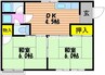 宇野線<宇野みなと線>/大元駅 徒歩3分 2階 築37年 2DKの間取り