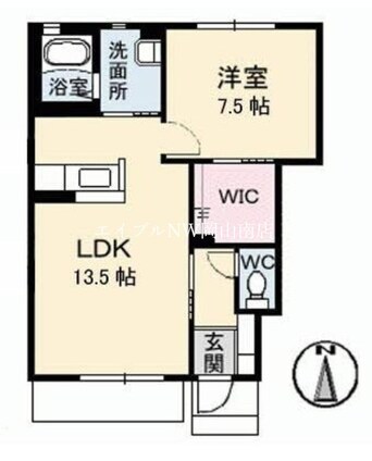 間取図 宇野線<宇野みなと線>/備前西市駅 徒歩3分 1階 築18年