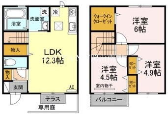 間取図 宇野線<宇野みなと線>/備前西市駅 徒歩15分 1階 築6年