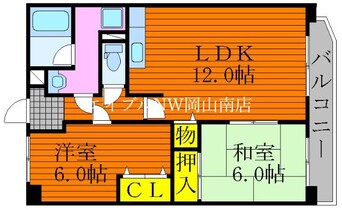 間取図 山陽本線（中国）/西川原駅 徒歩22分 4階 築26年
