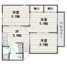 宇野線<宇野みなと線>/大元駅 徒歩66分 2階 築35年 3DKの間取り