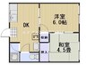 宇野線<宇野みなと線>/備前西市駅 徒歩82分 2階 築48年 2DKの間取り