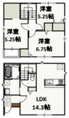 宇野線<宇野みなと線>/備前西市駅 徒歩6分 1階 築9年 3LDKの間取り