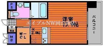 間取図 山陽本線（中国）/岡山駅 徒歩8分 5階 築15年