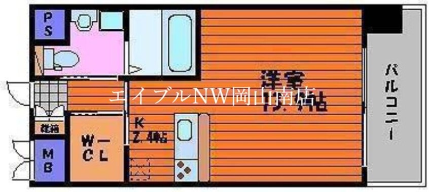 間取図 山陽本線（中国）/岡山駅 徒歩8分 5階 築15年