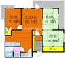山陽本線（中国）/岡山駅 バス:25分:停歩2分 2階 築37年 3LDKの間取り
