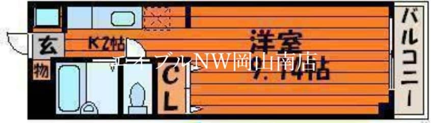 間取図 宇野線<宇野みなと線>/大元駅 徒歩23分 3階 築21年