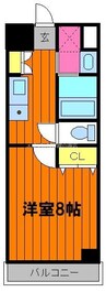 岡山市電清輝橋線<岡山電気軌道>/東中央町駅 徒歩8分 6階 築5年 1Kの間取り