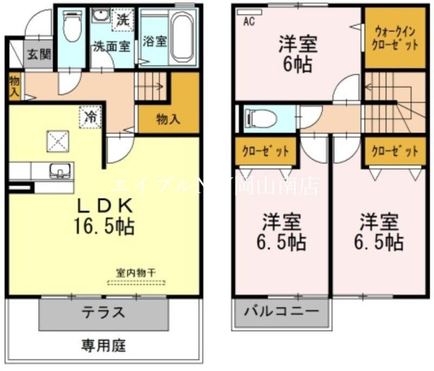 間取図 山陽本線（中国）/岡山駅 バス31分福田下車:停歩8分 1階 築14年