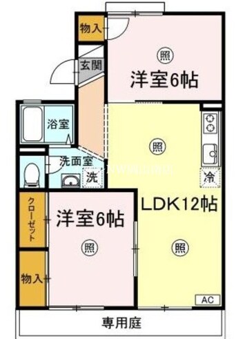 間取図 山陽本線（中国）/岡山駅 バス53分岡南産婦人科入口下車:停歩5分 1階 築33年