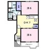 岡山市電清輝橋線<岡山電気軌道>/清輝橋駅 徒歩36分 1階 築26年 2DKの間取り