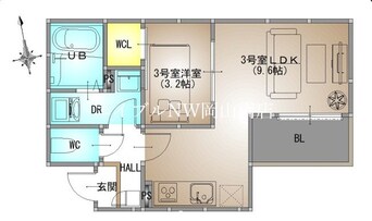 間取図 岡山市電清輝橋線<岡山電気軌道>/清輝橋駅 徒歩13分 1階 建築中