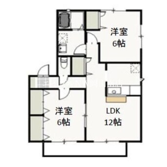 間取図 吉備線<桃太郎線>/備前三門駅 徒歩17分 2階 築20年