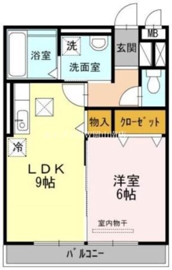 間取図 宇野線<宇野みなと線>/備前西市駅 徒歩23分 1階 築15年