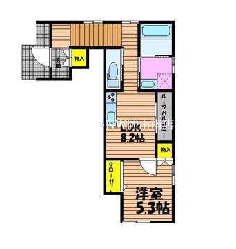 間取図 宇野線<宇野みなと線>/大元駅 徒歩16分 2階 1年未満