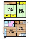宇野線<宇野みなと線>/備前西市駅 徒歩32分 1階 築35年 3DKの間取り