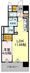 岡山市電東山本線<岡山電気軌道>/西大寺町・岡山芸術創造劇場ハレノワ前駅 徒歩7分 7階 築5年 1LDKの間取り