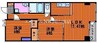 宇野線<宇野みなと線>/大元駅 徒歩15分 1階 築47年 2LDKの間取り