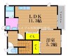 宇野線<宇野みなと線>/備前西市駅 徒歩56分 2階 築3年 1LDKの間取り