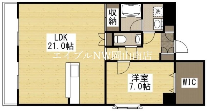 間取図 岡山市電清輝橋線<岡山電気軌道>/大雲寺前駅 徒歩3分 9階 築17年