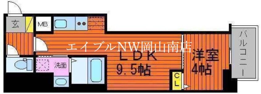 間取図 山陽本線（中国）/岡山駅 徒歩12分 1階 築7年