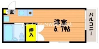 間取図 山陽本線（中国）/岡山駅 バス25分あけぼの町下車:停歩3分 2階 築33年