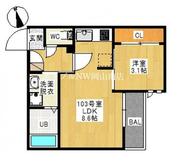 間取図 宇野線<宇野みなと線>/備前西市駅 徒歩21分 1階 築5年