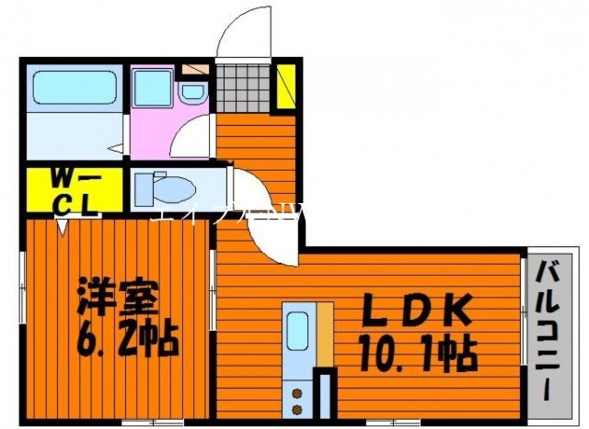 間取図 宇野線<宇野みなと線>/大元駅 徒歩7分 1階 築4年