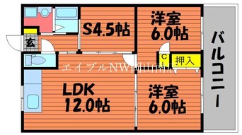 間取図 宇野線<宇野みなと線>/備前西市駅 徒歩16分 3階 築31年