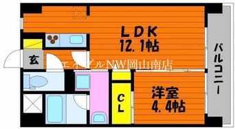 間取図 宇野線<宇野みなと線>/備前西市駅 徒歩8分 4階 築16年