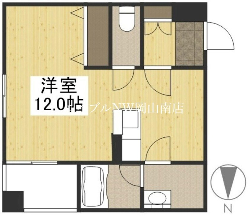 間取図 岡山市電清輝橋線<岡山電気軌道>/大雲寺前駅 徒歩3分 4階 築16年