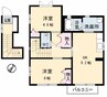 岡山市電東山本線<岡山電気軌道>/東山・おかでんミュージアム駅 徒歩53分 2階 築22年 2DKの間取り