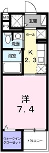 宇野線<宇野みなと線>/大元駅 徒歩16分 4階 築10年 1Kの間取り