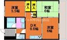 山陽本線（中国）/岡山駅 バス:35分:停歩6分 7階 築37年 3DKの間取り