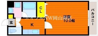 間取図 宇野線<宇野みなと線>/大元駅 徒歩18分 1階 築8年