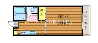 間取図 山陽本線（中国）/岡山駅 バス35分浦安口バス停下車:停歩10分 3階 築37年