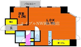 間取図 山陽本線（中国）/岡山駅 徒歩10分 14階 築16年