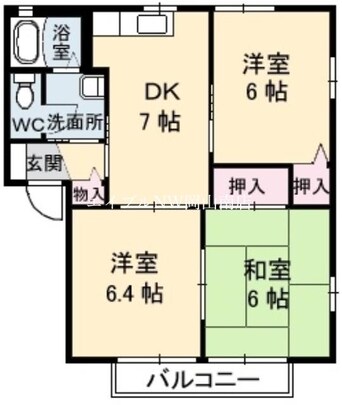 間取図 宇野線<宇野みなと線>/妹尾駅 徒歩14分 2階 築22年