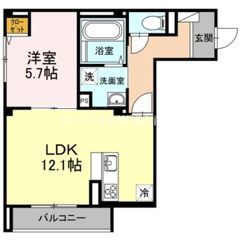 間取図 吉備線<桃太郎線>/備前三門駅 徒歩20分 2階 築6年