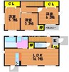 山陽本線（中国）/北長瀬駅 徒歩18分 1階 築10年 3LDKの間取り