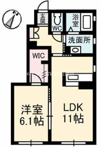 間取図 宇野線<宇野みなと線>/常山駅 徒歩17分 1階 築11年