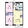 宇野線<宇野みなと線>/備前田井駅 バス:24分:停歩4分 2階 築26年 2LDKの間取り
