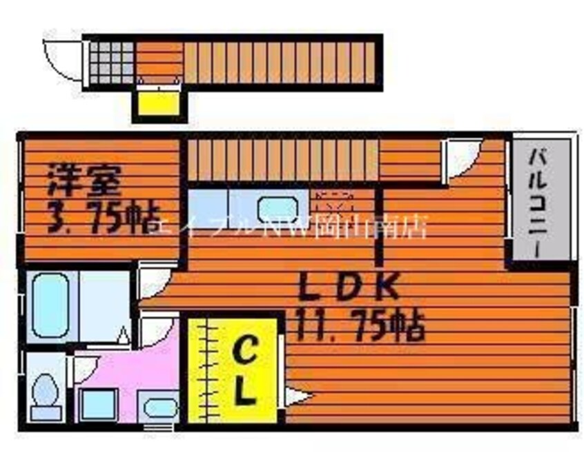 間取図 宇野線<宇野みなと線>/備前西市駅 徒歩10分 2階 築15年