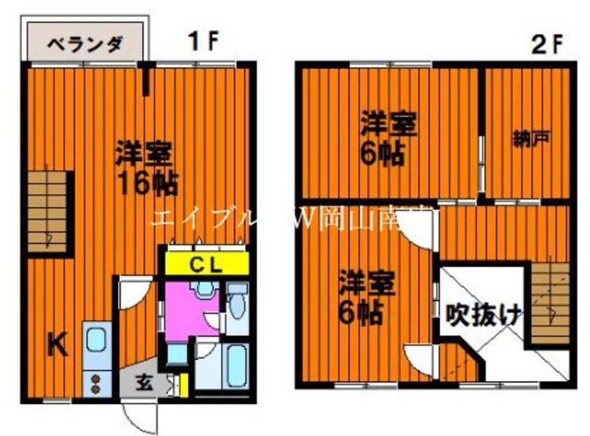 間取図 宇野線<宇野みなと線>/大元駅 徒歩12分 4階 築33年