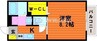 岡山市電東山本線<岡山電気軌道>/門田屋敷駅 徒歩75分 2階 築21年 1Kの間取り