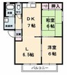 山陽本線（中国）/岡山駅 バス:18分:停歩3分 1階 築23年 2LDKの間取り